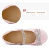 imageK KomForme Girls Bow Mary Jane Dress Shoes Ballet Princess Flats with Rhinestone Strap for Party Wedding School ToddlerLittle KidBig KidPink