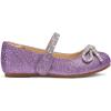 imageK KomForme Girls Bow Mary Jane Dress Shoes Ballet Princess Flats with Rhinestone Strap for Party Wedding School ToddlerLittle KidBig KidPurple Glitter