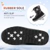 imageK KomForme Kids Snow Boots for Boys Girls Toddler Winter Outdoor Boots Waterproof with Fur Lined ToddlerLittle KidBig KidBlack Pearl Cloth