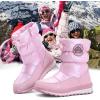imageK KomForme Kids Snow Boots for Boys Girls Toddler Winter Outdoor Boots Waterproof with Fur Lined ToddlerLittle KidBig KidPearl Pink