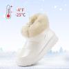 imageK KomForme Kids Snow Boots for Boys Girls Toddler Winter Outdoor Boots Waterproof with Fur Lined ToddlerLittle KidBig KidPearl White