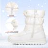 imageK KomForme Kids Snow Boots for Boys Girls Toddler Winter Outdoor Boots Waterproof with Fur Lined ToddlerLittle KidBig KidPearl White