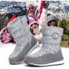 imageK KomForme Kids Snow Boots for Boys Girls Toddler Winter Outdoor Boots Waterproof with Fur Lined ToddlerLittle KidBig KidSpider Print