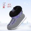 imageK KomForme Kids Snow Boots for Boys Girls Toddler Winter Outdoor Boots Waterproof with Fur Lined ToddlerLittle KidBig KidSpider Print Blue