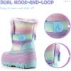 imageK KomForme Waterproof Girls Snow Boots with Faux Fur Lining Warm Winter Shoes for Kids ToddlerLittle KidBig KidGradient Glitter