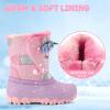 imageK KomForme Waterproof Girls Snow Boots with Faux Fur Lining Warm Winter Shoes for Kids ToddlerLittle KidBig KidPink Unicorn