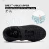 imageRUNSIDE Kids Shoes Boys Girls Sneakers Lightweight Athletic WalkingRunning Tennis ShoesToddlerLittle KidBig KidAblack