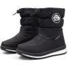imageK KomForme Kids Snow Boots for Boys Girls Toddler Winter Outdoor Boots Waterproof with Fur Lined ToddlerLittle KidBig KidBlack Rain Cloth