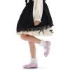 imageK KomForme Girls Ballet Flats NonSlip Soft Mary Jane Walking Party Dress Shoes for ToddlerLittle KidBig KidPink Glitter