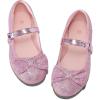 imageK KomForme Girls Ballet Flats NonSlip Soft Mary Jane Walking Party Dress Shoes for ToddlerLittle KidBig KidPink Glitter