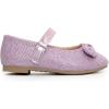 imageK KomForme Girls Ballet Flats NonSlip Soft Mary Jane Walking Party Dress Shoes for ToddlerLittle KidBig KidPurple Glitter
