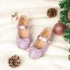 imageK KomForme Girls Ballet Flats NonSlip Soft Mary Jane Walking Party Dress Shoes for ToddlerLittle KidBig KidPurple Glitter