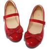 imageK KomForme Girls Ballet Flats NonSlip Soft Mary Jane Walking Party Dress Shoes for ToddlerLittle KidBig KidRed Patent