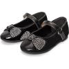 imageK KomForme Girls Ballet Flats NonSlip Soft Mary Jane Walking Party Dress Shoes for ToddlerLittle KidBig KidSilk Black