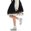 imageK KomForme Girls Ballet Flats NonSlip Soft Mary Jane Walking Party Dress Shoes for ToddlerLittle KidBig KidSilver Glitter