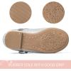 imageK KomForme Girls Ballet Flats NonSlip Soft Mary Jane Walking Party Dress Shoes for ToddlerLittle KidBig KidSilver Glitter