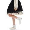 imageK KomForme Girls Ballet Flats NonSlip Soft Mary Jane Walking Party Dress Shoes for ToddlerLittle KidBig KidWhite Flower