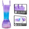 imageK KomForme Girls Rain BootsKids Glitter Waterproof Boots with Easyon HandlesGradient Purple