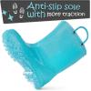 imageK KomForme Girls Rain BootsKids Glitter Waterproof Boots with Easyon HandlesLake Blue