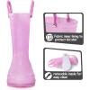imageK KomForme Girls Rain BootsKids Glitter Waterproof Boots with Easyon HandlesPink