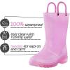 imageK KomForme Girls Rain BootsKids Glitter Waterproof Boots with Easyon HandlesPink