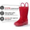 imageK KomForme Girls Rain BootsKids Glitter Waterproof Boots with Easyon HandlesRed