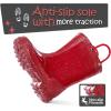 imageK KomForme Girls Rain BootsKids Glitter Waterproof Boots with Easyon HandlesRed