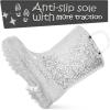 imageK KomForme Girls Rain BootsKids Glitter Waterproof Boots with Easyon HandlesSilver