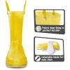 imageK KomForme Girls Rain BootsKids Glitter Waterproof Boots with Easyon HandlesYellow