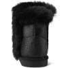 imageK KomForme Girls Snow Boots Warm Fur Lined Glitter Strap Winter Shoes Lightweight with HookandloopToddlerLittle KidsBig KidsBlack