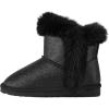 imageK KomForme Girls Snow Boots Warm Fur Lined Glitter Strap Winter Shoes Lightweight with HookandloopToddlerLittle KidsBig KidsBlack