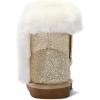 imageK KomForme Girls Snow Boots Warm Fur Lined Glitter Strap Winter Shoes Lightweight with HookandloopToddlerLittle KidsBig KidsNew Golden