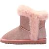 imageK KomForme Girls Snow Boots Warm Fur Lined Glitter Strap Winter Shoes Lightweight with HookandloopToddlerLittle KidsBig KidsPink
