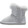 imageK KomForme Girls Snow Boots Warm Fur Lined Glitter Strap Winter Shoes Lightweight with HookandloopToddlerLittle KidsBig KidsSilver