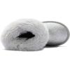 imageK KomForme Girls Snow Boots Warm Fur Lined Glitter Strap Winter Shoes Lightweight with HookandloopToddlerLittle KidsBig KidsSilver