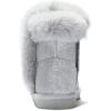 imageK KomForme Girls Snow Boots Warm Fur Lined Glitter Strap Winter Shoes Lightweight with HookandloopToddlerLittle KidsBig KidsSilver