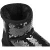 imageK KomForme Girls Winter Boots Sparkle Sequins Warm Snow Shoes Fur Lined Lightweight Comfy ToddlerLittle KidsBig KidsBlack