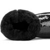imageK KomForme Girls Winter Boots Sparkle Sequins Warm Snow Shoes Fur Lined Lightweight Comfy ToddlerLittle KidsBig KidsBlack