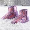 imageK KomForme Girls Winter Boots Sparkle Sequins Warm Snow Shoes Fur Lined Lightweight Comfy ToddlerLittle KidsBig KidsLight Purple