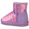 imageK KomForme Girls Winter Boots Sparkle Sequins Warm Snow Shoes Fur Lined Lightweight Comfy ToddlerLittle KidsBig KidsLight Purple
