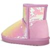 imageK KomForme Girls Winter Boots Sparkle Sequins Warm Snow Shoes Fur Lined Lightweight Comfy ToddlerLittle KidsBig KidsPink