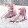 imageK KomForme Girls Winter Boots Sparkle Sequins Warm Snow Shoes Fur Lined Lightweight Comfy ToddlerLittle KidsBig KidsPink
