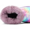 imageK KomForme Girls Winter Boots Sparkle Sequins Warm Snow Shoes Fur Lined Lightweight Comfy ToddlerLittle KidsBig KidsRainbow