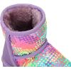imageK KomForme Girls Winter Boots Sparkle Sequins Warm Snow Shoes Fur Lined Lightweight Comfy ToddlerLittle KidsBig KidsRainbow