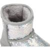 imageK KomForme Girls Winter Boots Sparkle Sequins Warm Snow Shoes Fur Lined Lightweight Comfy ToddlerLittle KidsBig KidsSliver Colorful