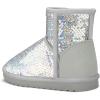imageK KomForme Girls Winter Boots Sparkle Sequins Warm Snow Shoes Fur Lined Lightweight Comfy ToddlerLittle KidsBig KidsSliver Colorful