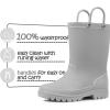 imageK KomForme Kids Girls ampamp Boys Rain Boots with Easyon Handles Waterproof OutdoorsGrey