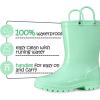 imageK KomForme Kids Girls ampamp Boys Rain Boots with Easyon Handles Waterproof OutdoorsLightg Green