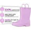 imageK KomForme Kids Girls ampamp Boys Rain Boots with Easyon Handles Waterproof OutdoorsLilac