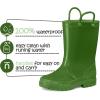 imageK KomForme Kids Girls ampamp Boys Rain Boots with Easyon Handles Waterproof OutdoorsOlive Green